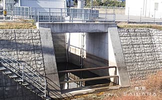 楠島第二排水機場一次スクリーン設置工事（発注者：四万十市）① 施工前